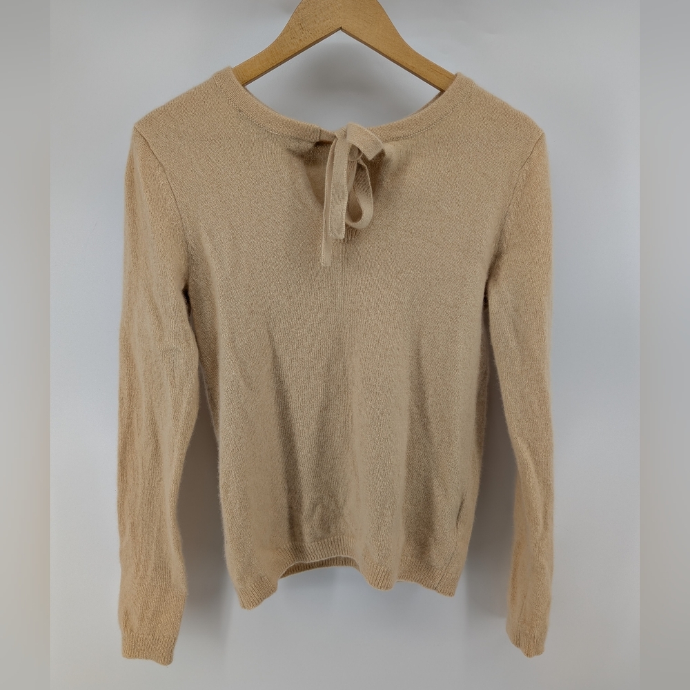 Comptoir Des Cotonniers Sweater Soft Beige Tie On Back Small